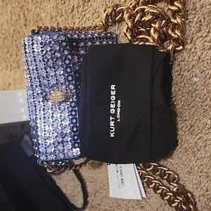 Kurt Geiger Blue Sequin Crossbody Bag